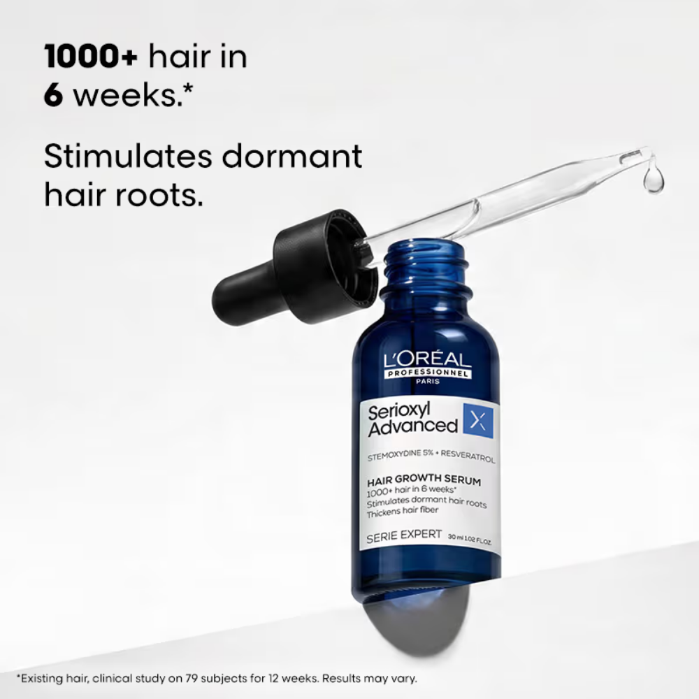 L’Oréal Professionnel Serioxyl Advanced Hair Growth Serum, Stemoxydine 5% & Resveratrol