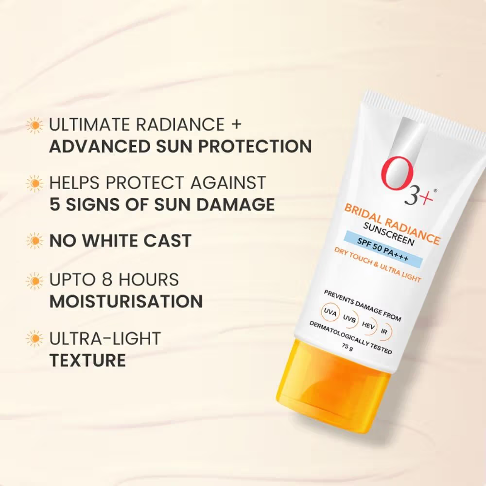 O3+ Professional Bridal Radiance Sunscreen SPF 50 PA +++