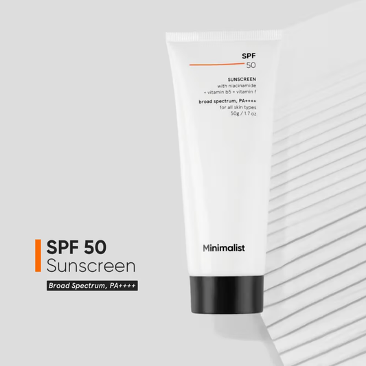 Minimalist SPF 50 PA++++ Sunscreen With Niacinamide - Lightweight & No White Cast For All Skin Types