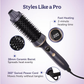 Caresmith Bloom Heated Round Brush - All In One Hair Straightening Brush & Curler