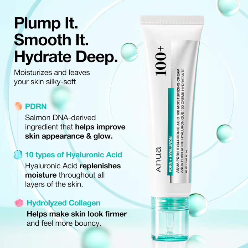 Anua PDRN Hyaluronic Acid 100 Moisturizing Cream