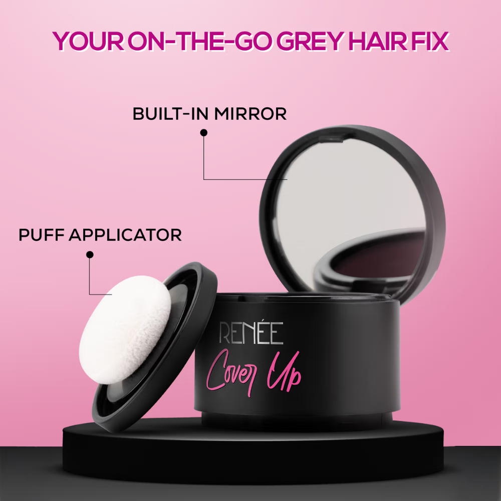 RENEE Cover-Up Hair Powder For Men & Women, For Instant Grey Hair Coverage & Root Touch-Up