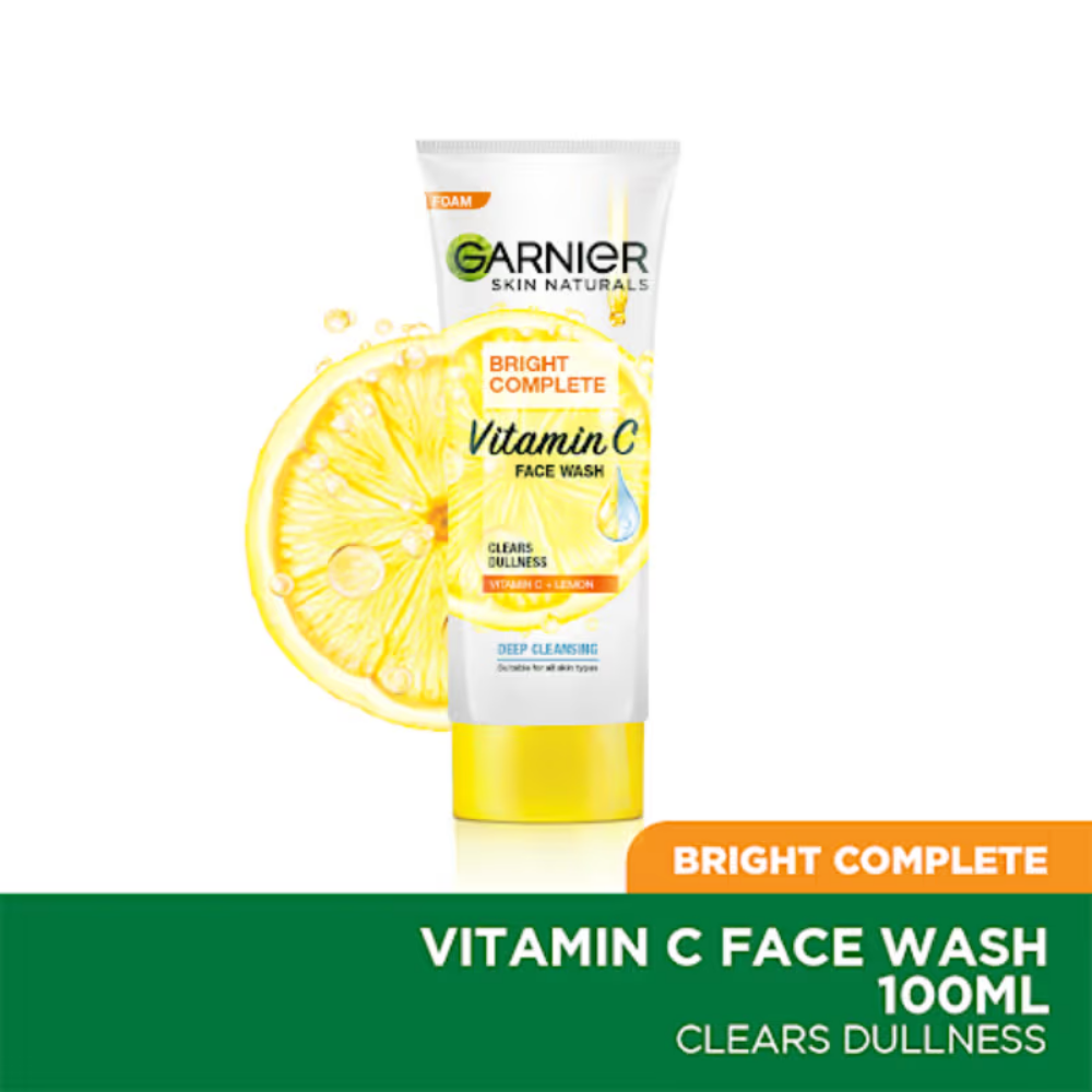 Garnier Vitamin C Face Wash for Brighter Skin Cleanses Skin & Removes Impurities