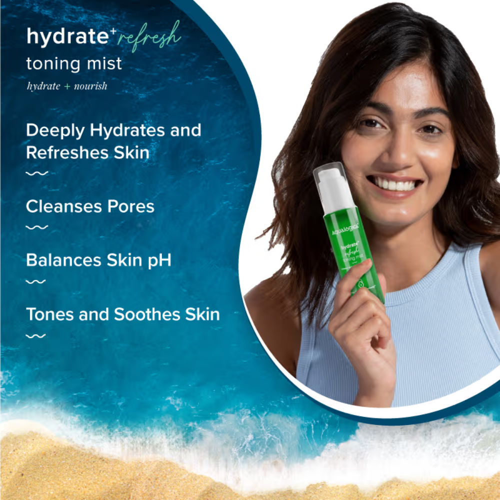 Aqualogica Hydrate+ Refresh Toning Mist with Coconut Water and Hyaluronic Acid