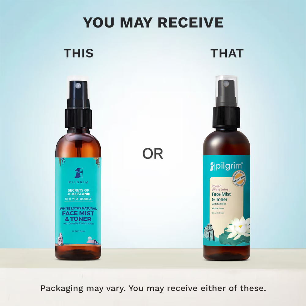Pilgrim White Lotus Face Mist & Toner With Camellia & Witch Hazel - Refreshes & Tightens Pores