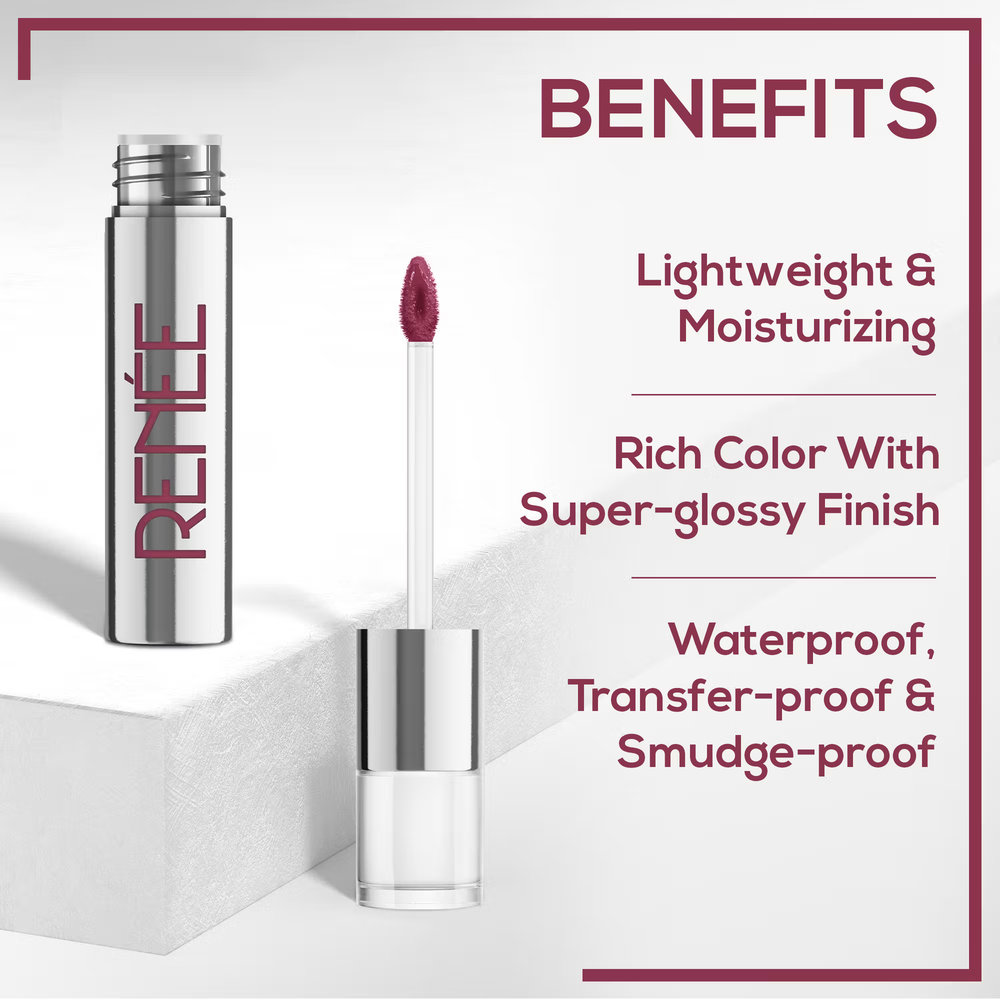 Renee Cosmetics Gloss Stay Transfer Proof Glossy Liquid Lip Color
