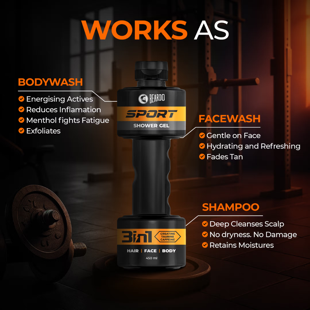 Beardo Sport 3-In-1 Shower Gel For Men