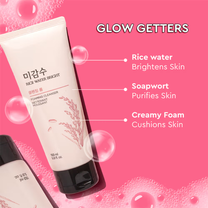 The Face Shop Rice Water Bright Korean Cleanser - Best Face Wash for Even Tone & Glowing Skin