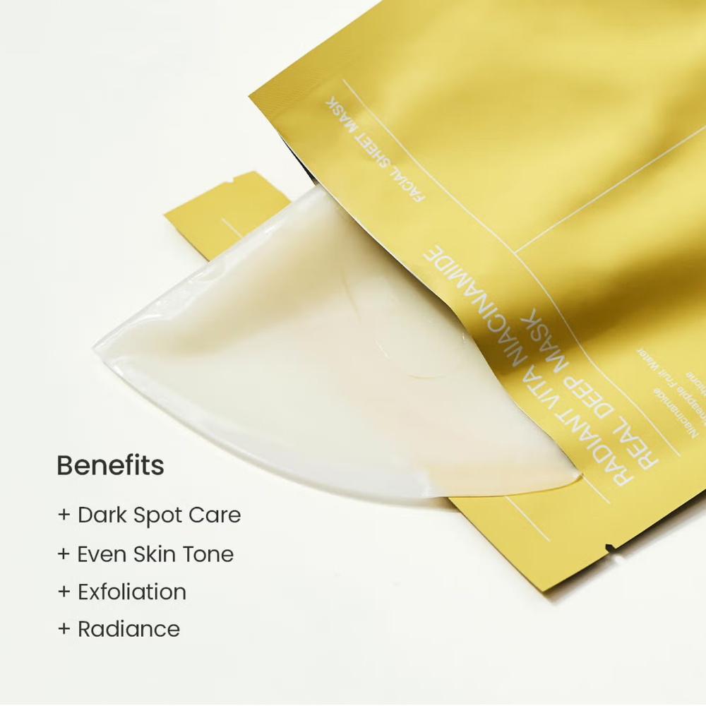 Biodance Radiant Vita Niacinamide Real Deep Mask - Pack of 4