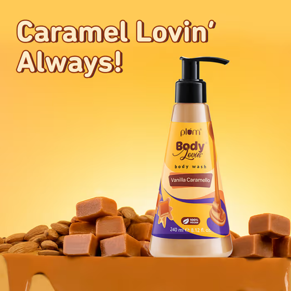 Plum Body Lovin Vanilla Caramello Body Wash Warm Caramel SLS Free Body Wash
