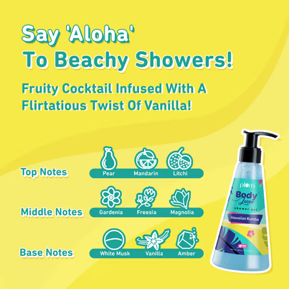 Plum BodyLovin Hawaiian Rumba Shower Gel - Fresh Beachy Body Wash
