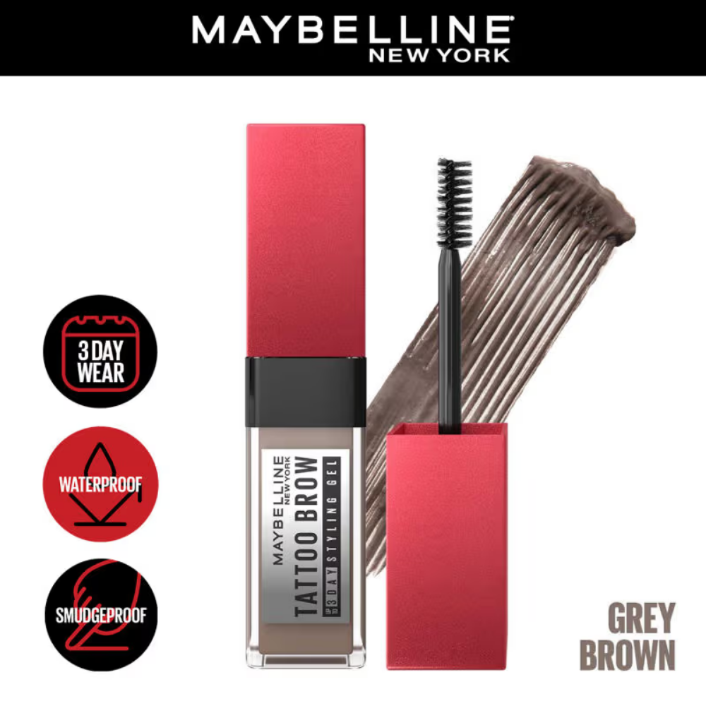 Maybelline New York Tattoo Brow 3-Day Gel, Water & Smudgeproof Lasts Up To 36H