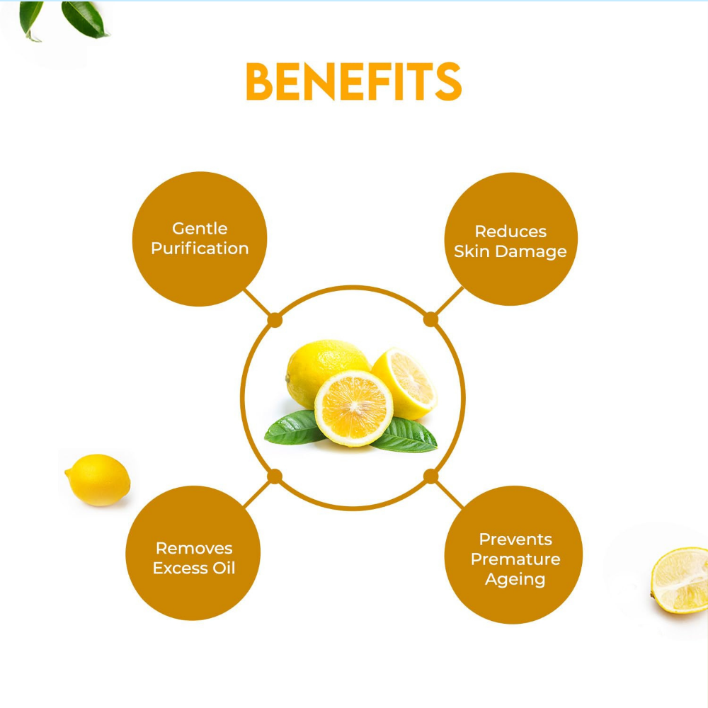 Jovees Herbal Lemon Face Wash with Lemon, Orange Peel & Kakadu Plum Extract