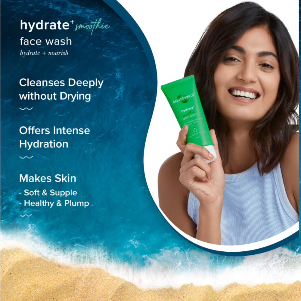 Aqualogica Hydrate+ Smoothie Face Wash with Coconut Water & Hyaluronic Acid