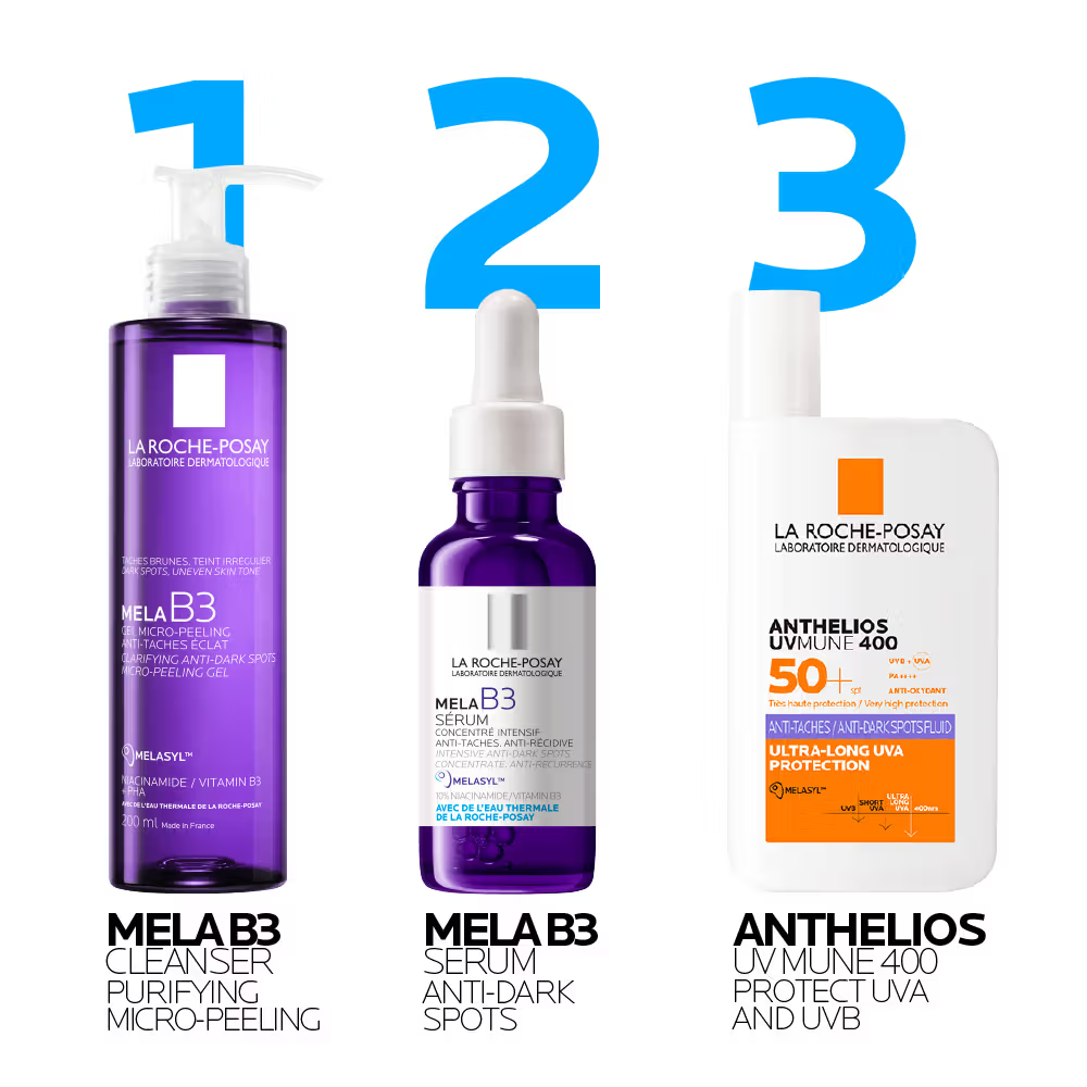 La Roche-Posay Radiance Combo, Mela B3 Facewash + Anthelios Anti-Dark Spots Sunscreen