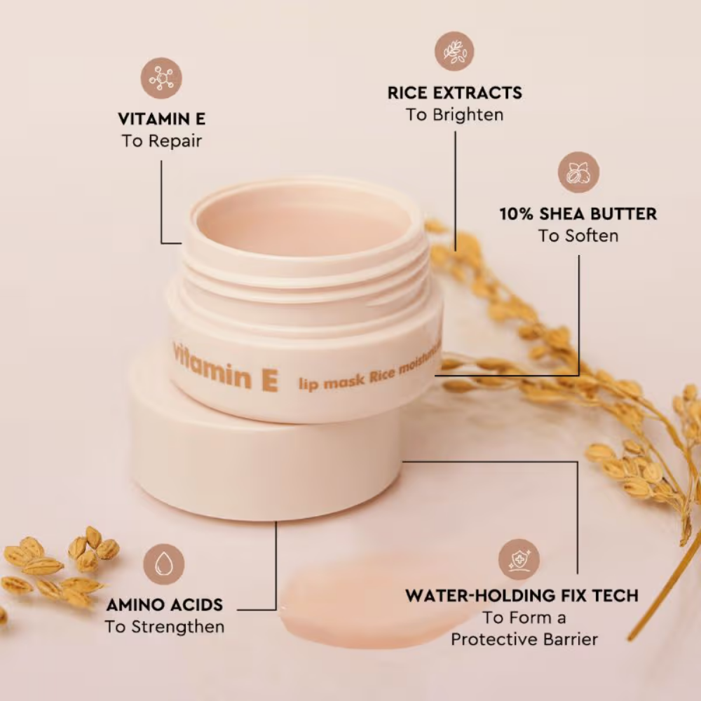 The Face Shop Vitamin Korean Lip Sleeping Mask for Dark, Dry, Pigmented Lips