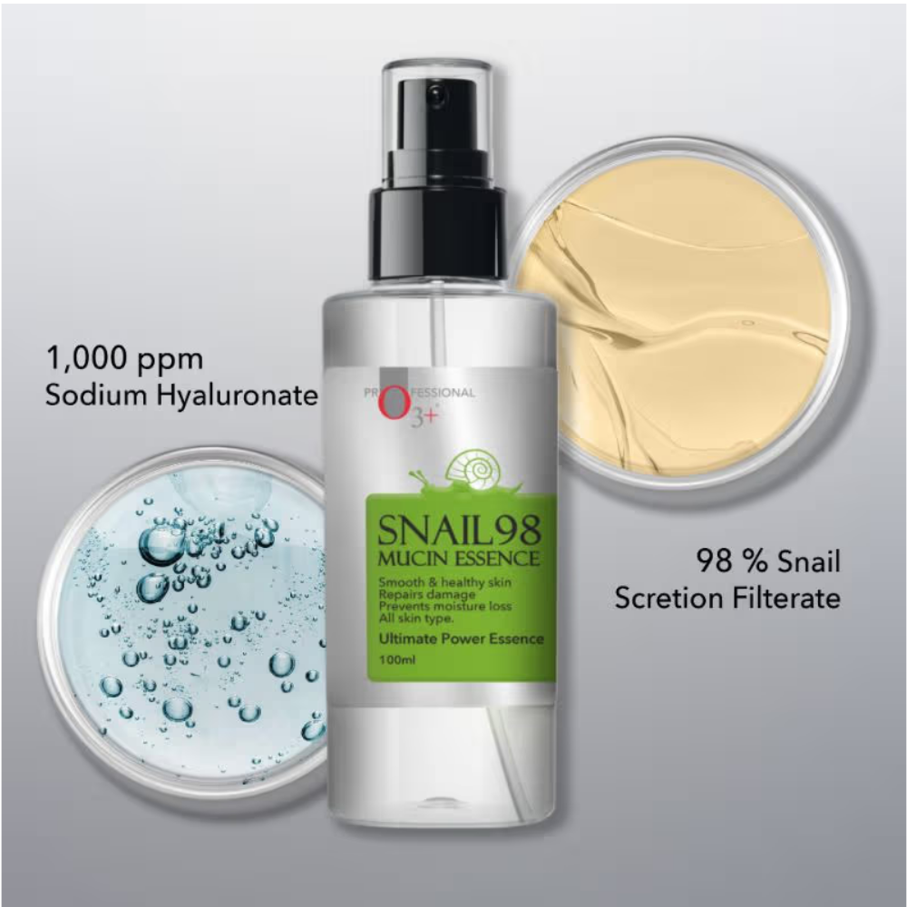 O3+ Snail 98 Mucin Serum With Niacinamide For Deep Hydration, Smooth & Moisturised Skin