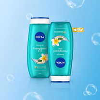 NIVEA Frangipani & care oil Body wash for long-lasting freshness