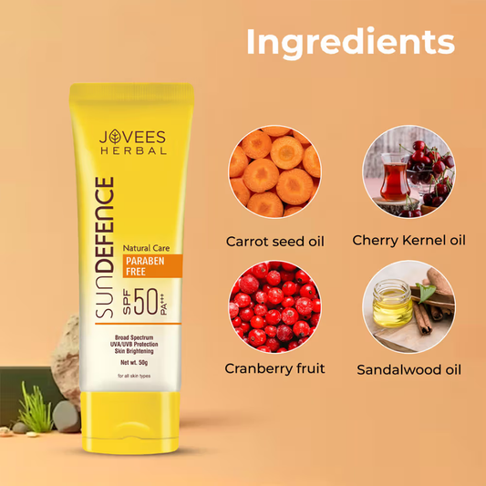Jovees Herbal Sun Defence Cream SPF 50 PA+++ UVA/UVB Protection For All Skin Types