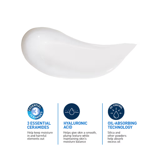 CeraVe Oil Control Gel-Cream Lightweight Moisturizer For Oily & Combination Skin With Shine Control