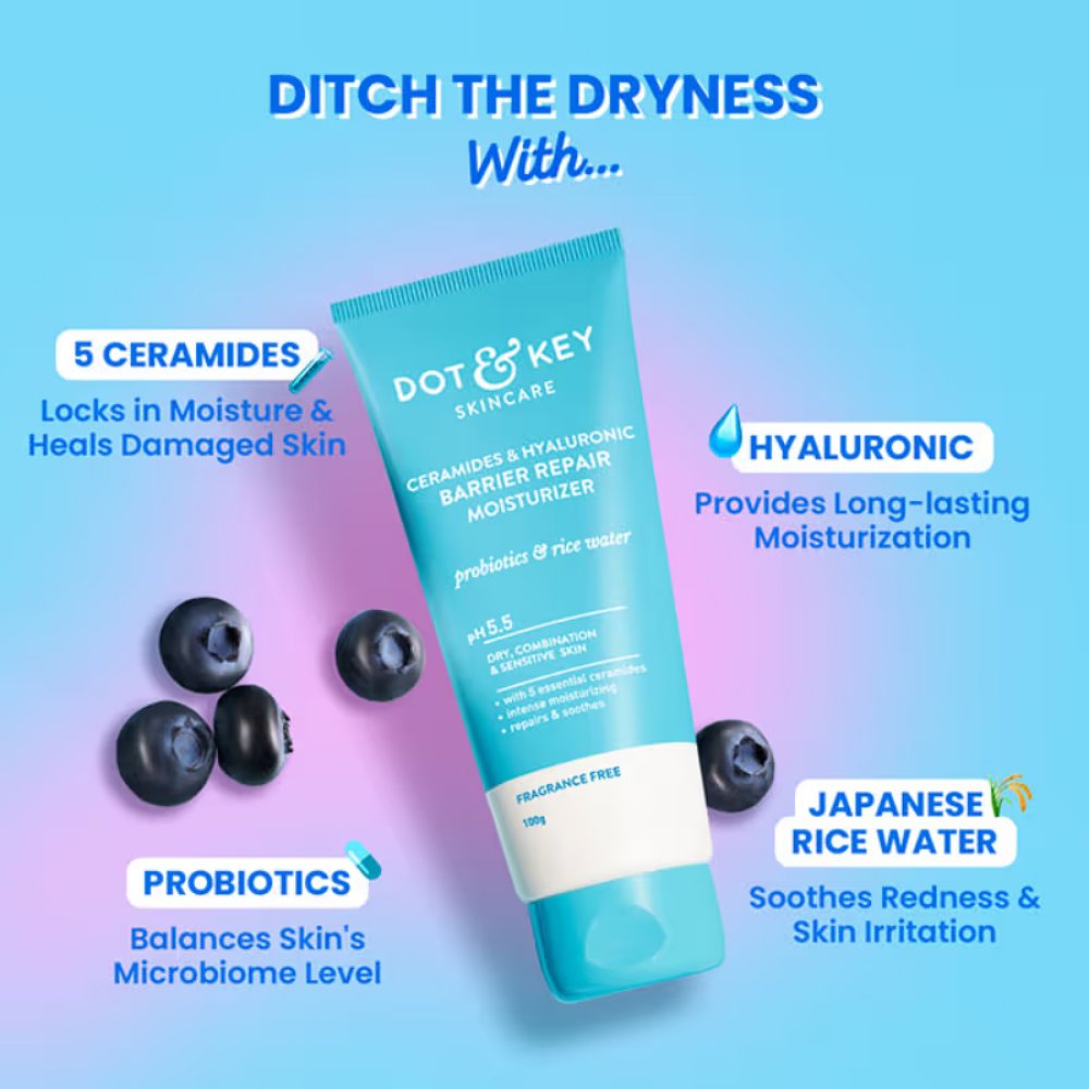 Dot & Key Ceramides & Hyaluronic Barrier Repair Moisturizer for Normal, Dry & Combination Skin
