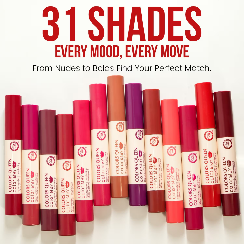 Colors Queen Color Stay Longlasting & Matte Lipstick Waterproof