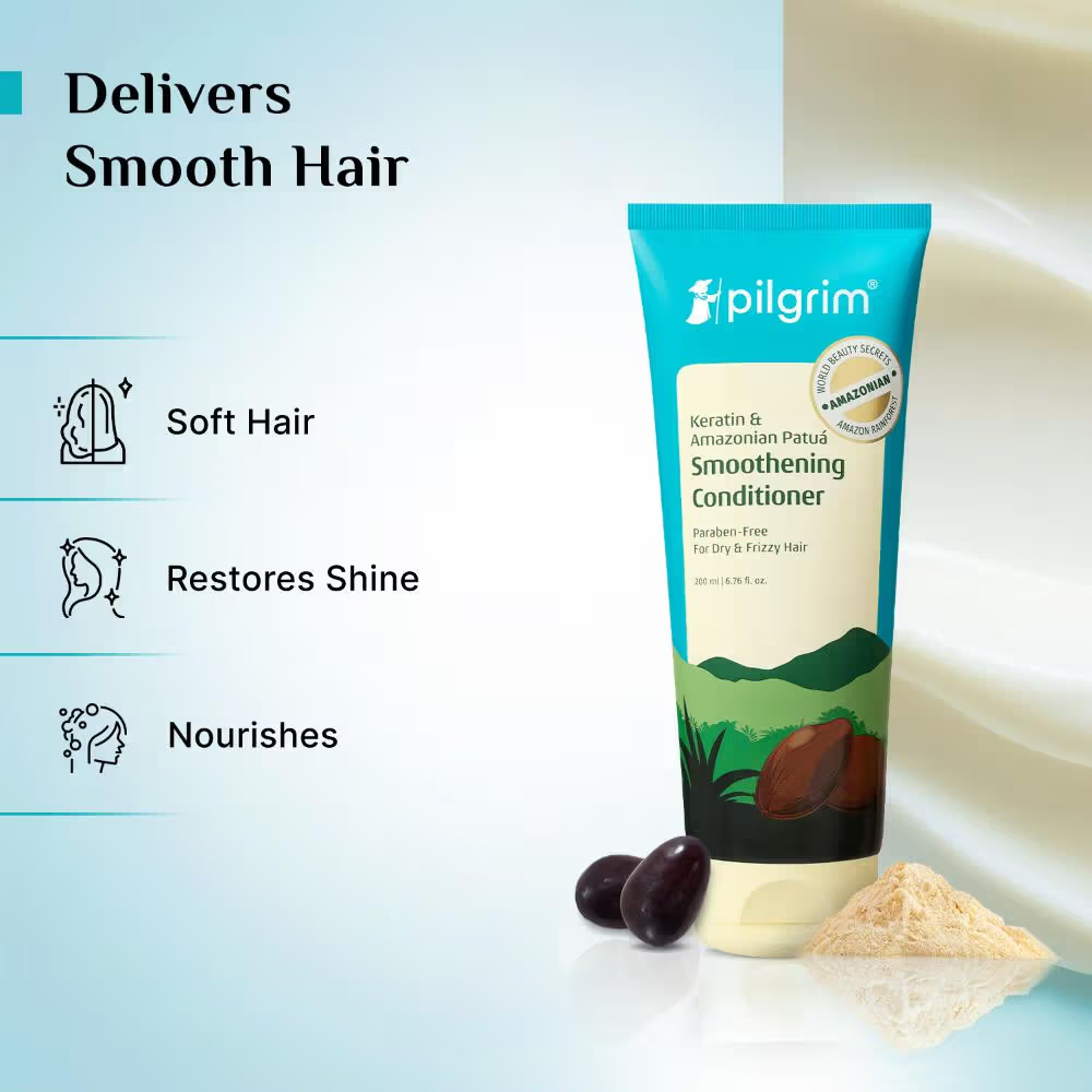 Pilgrim Patua & Keratin Hair Smoothing Conditioner for Dry & Frizzy Hair
