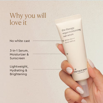 The Face Shop Vegan Korean Mini Sunscreen Serum SPF 50+ PA++++ with Niacinamide & No White Cast