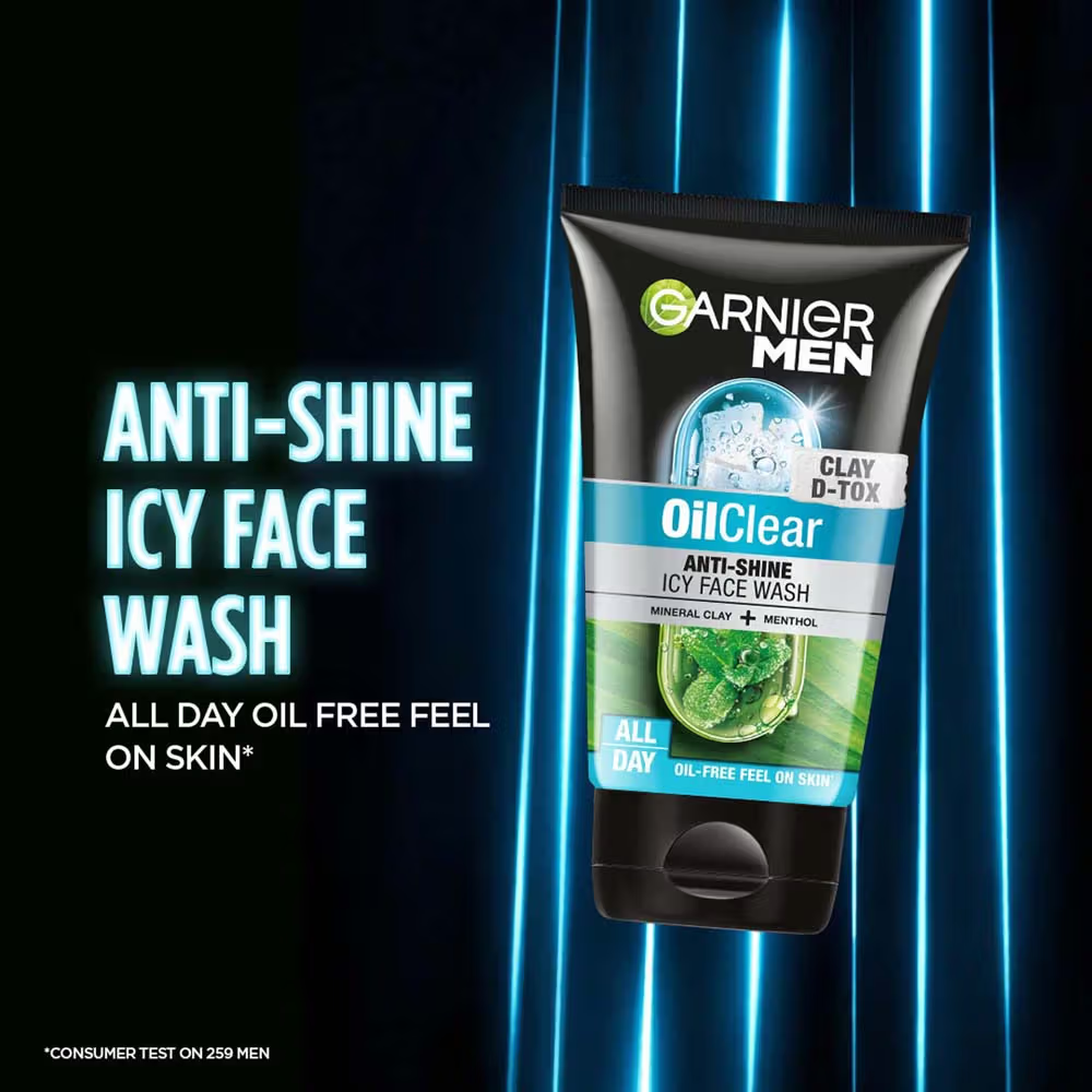 Garnier Men Oil Clear Clay D - Tox Facewash
