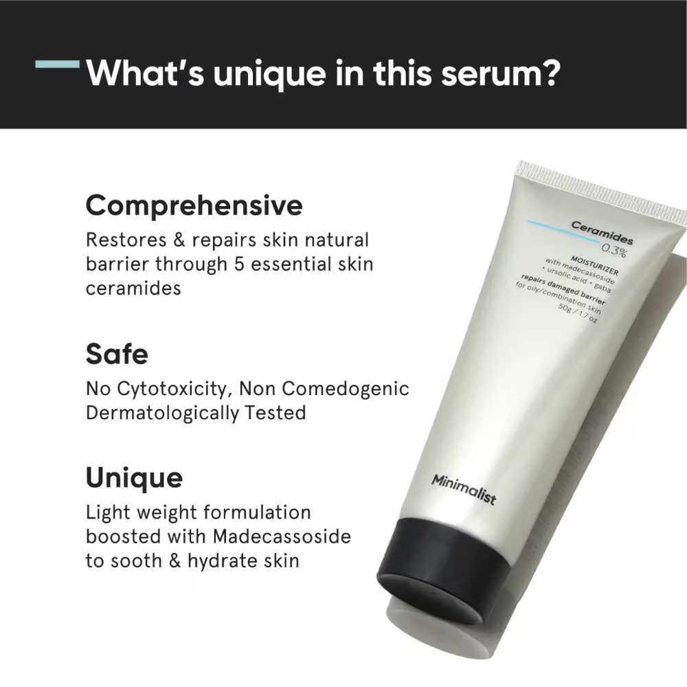 Minimalist 0.3% Ceramide Barrier Repair Moisturizing Cream For Oily Skin