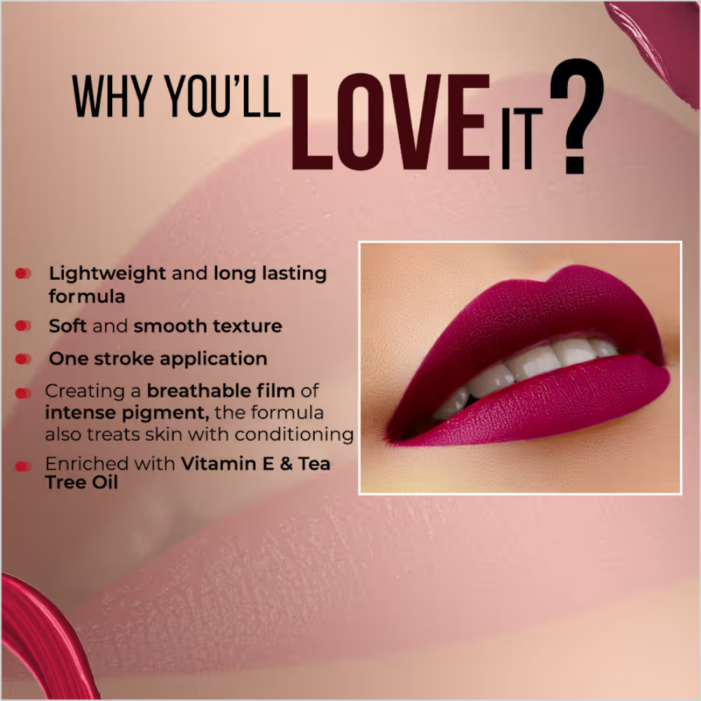 Colorbar Powerkiss Vegan Matte Lipcolor