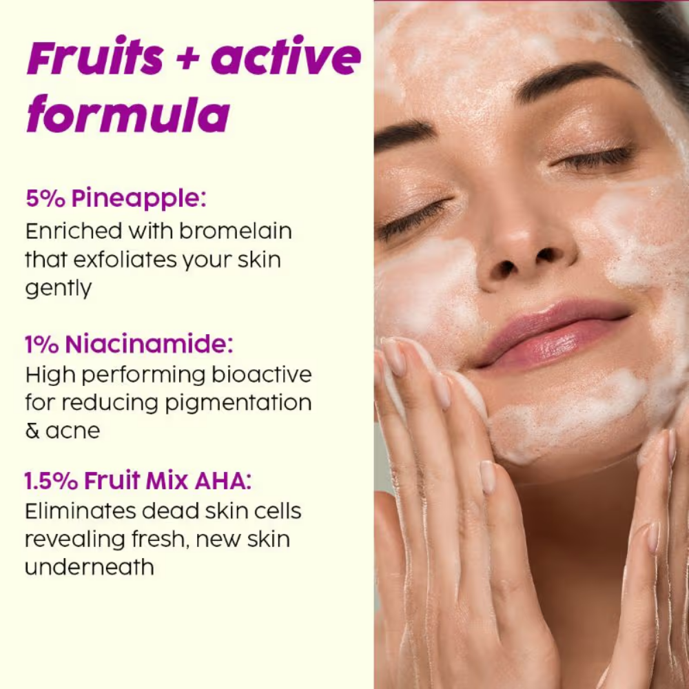 PLIX 5% Pineapple Foaming Facewash For Depigmentation, For Skin Brightening & Even Toned Complexion