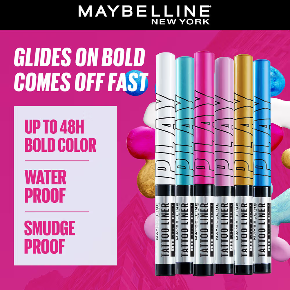 Maybelline New York Tattoo Play Colored Liquid Eyeliner
