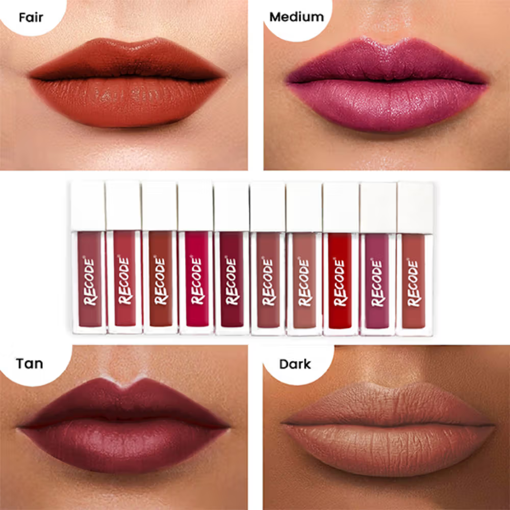 Recode Silky Matte Liquid Lipstick - Pack Of 10