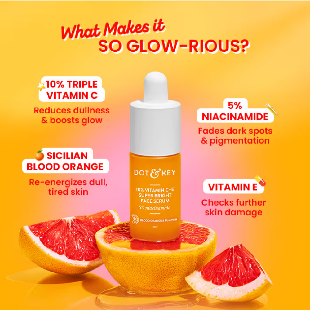 Dot & Key 10% Vitamin C+E Super Bright Face Serum With 5% Niacinamide & Blood Orange
