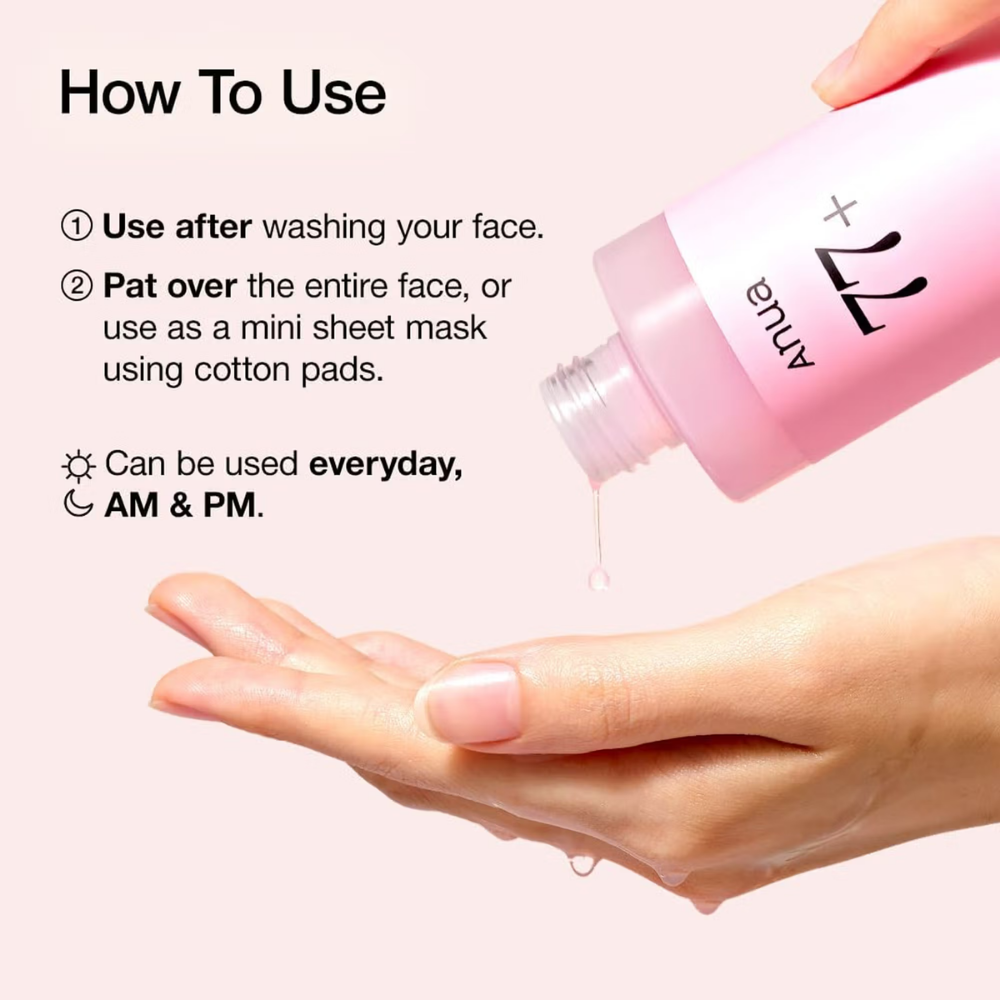 Anua Peach 77 Niacin Essence Toner with 2% Niacinamide for Healthy Glowing Skin & Even Skin Tone