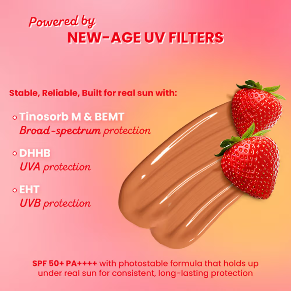 Dot & Key Strawberry Dew Tinted Sunscreen In-Vivo Tested SPF 50+ PA++++ for Daily Wear