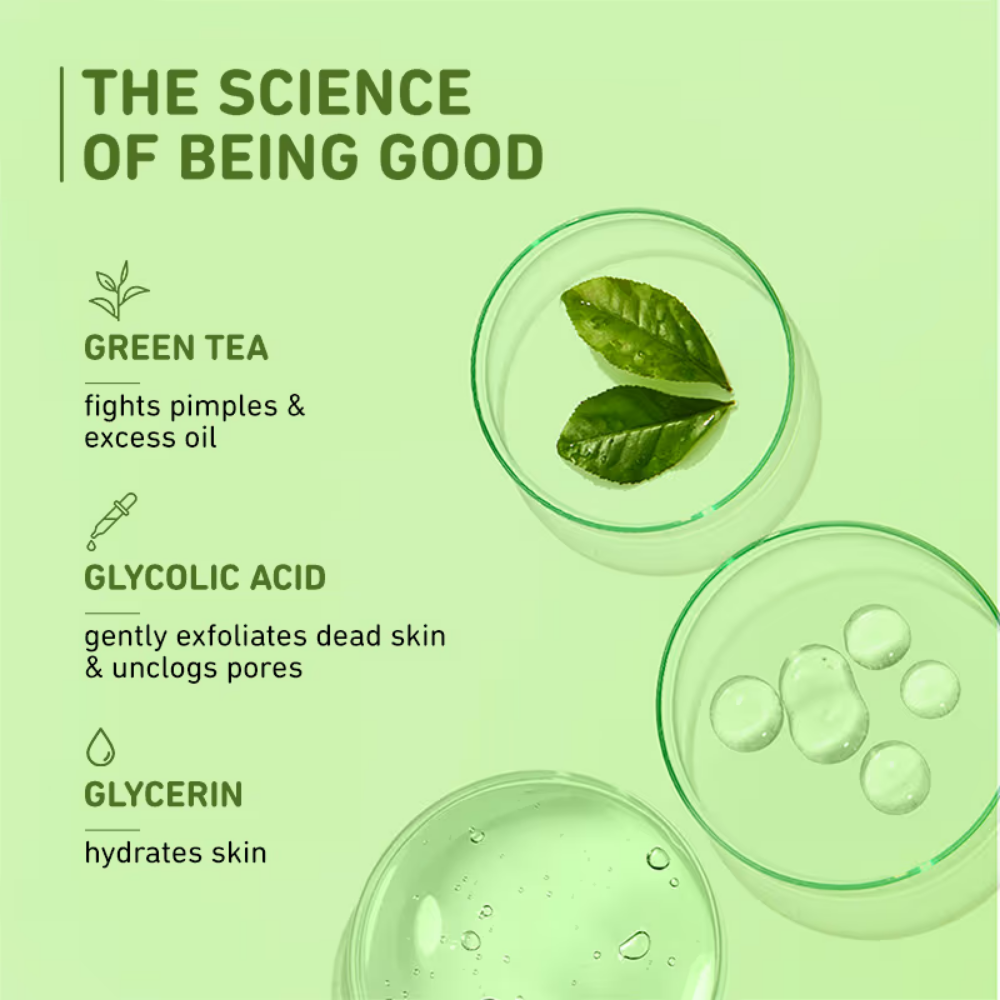 Plum Green Tea Toner with Glycolic Acid - Tightens Pores, Fights Pimples & Controls