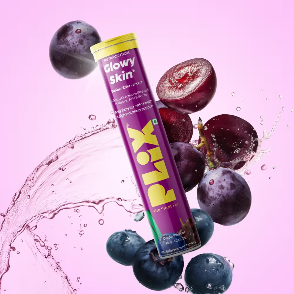 Plix Glutathione Skin Tablets With L-Glutathione & Vitamin C - Grape