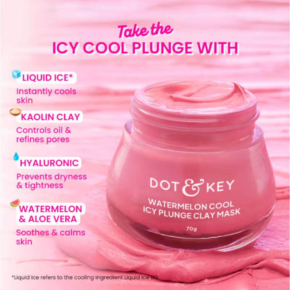 Dot & Key Watermelon Cool Icy Plunge Clay Mask