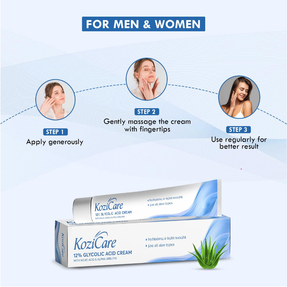 Kozicare Glycolic Acid Face Cream 12%