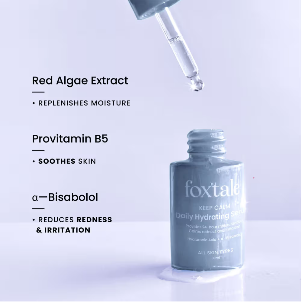 Foxtale Hydrating Serum With Hyaluronic Acid & 6 Hydration Boosters for 24 hours Moisturization