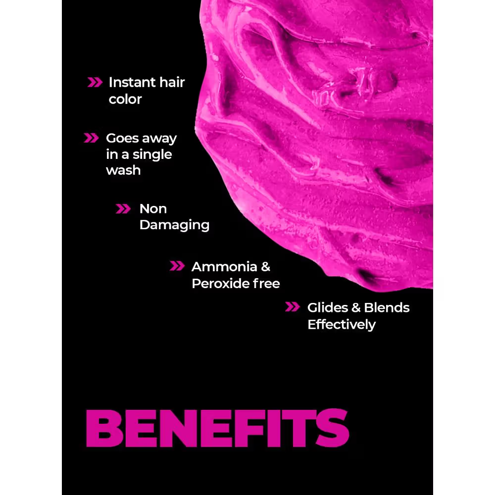Beardo Dye Hard Temporary Hair Color - Metalic Pink