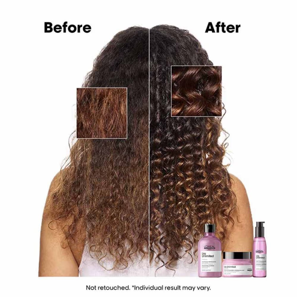 L'Oreal Professionnel Liss Unlimited Shampoo, Hair Mask & Hair Serum Combo For Frizzy Hair