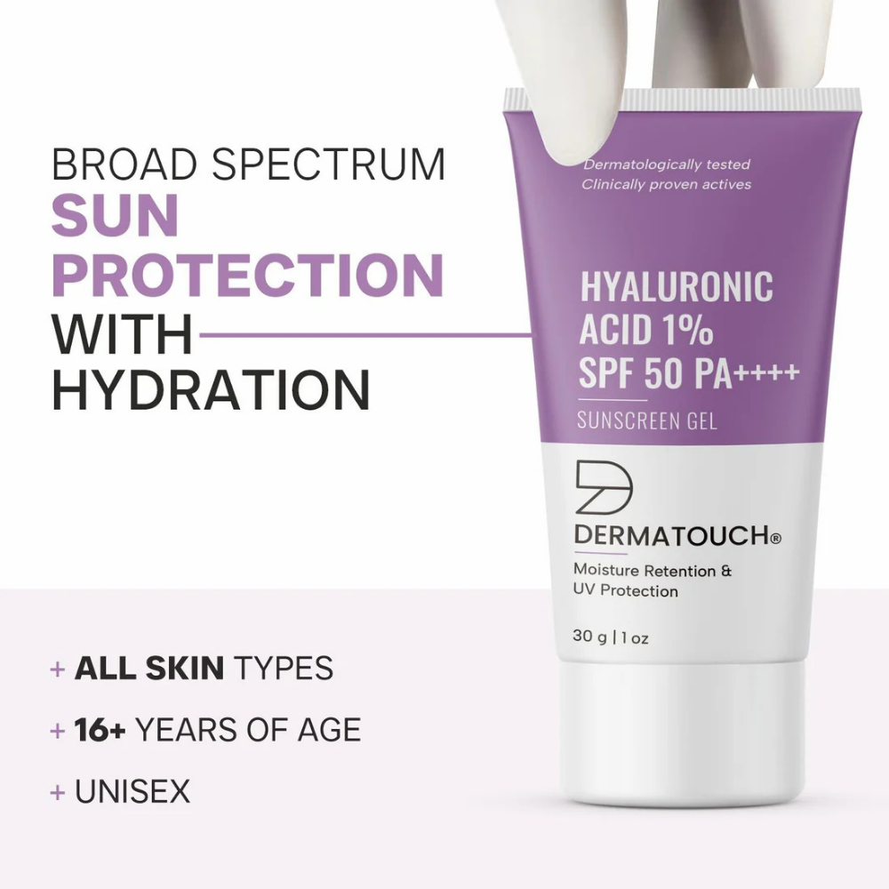 Dermatouch Hyaluronic Acid 1% SPF 50 PA++++ Sunscreen Gel