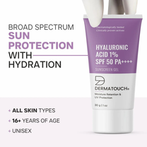 Dermatouch Hyaluronic Acid 1% SPF 50 PA++++ Sunscreen Gel