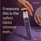 Caresmith Bloom Bikini Electric Painless Hair Remover Trimmer - Purple