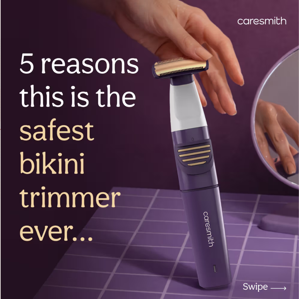 Caresmith Bloom Bikini Electric Painless Hair Remover Trimmer - Purple