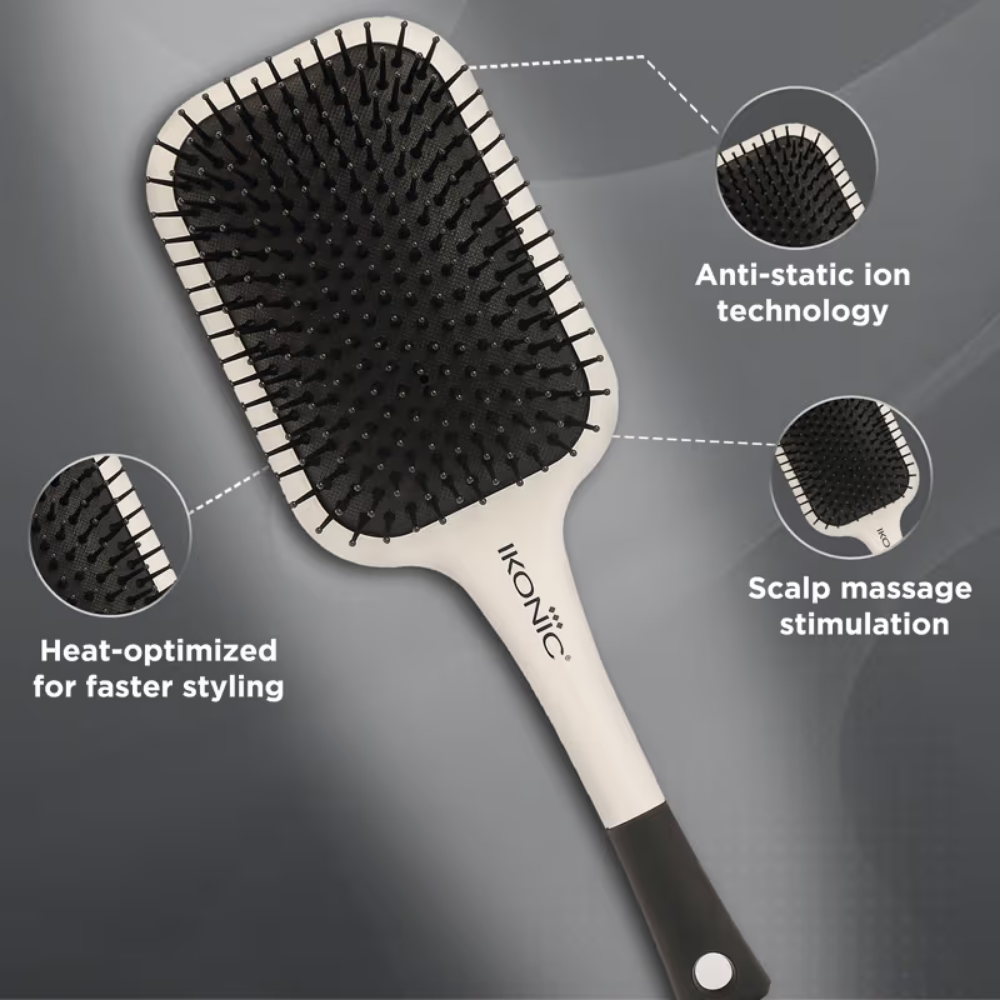Ikonic Professional Artistic Paddle Brush White