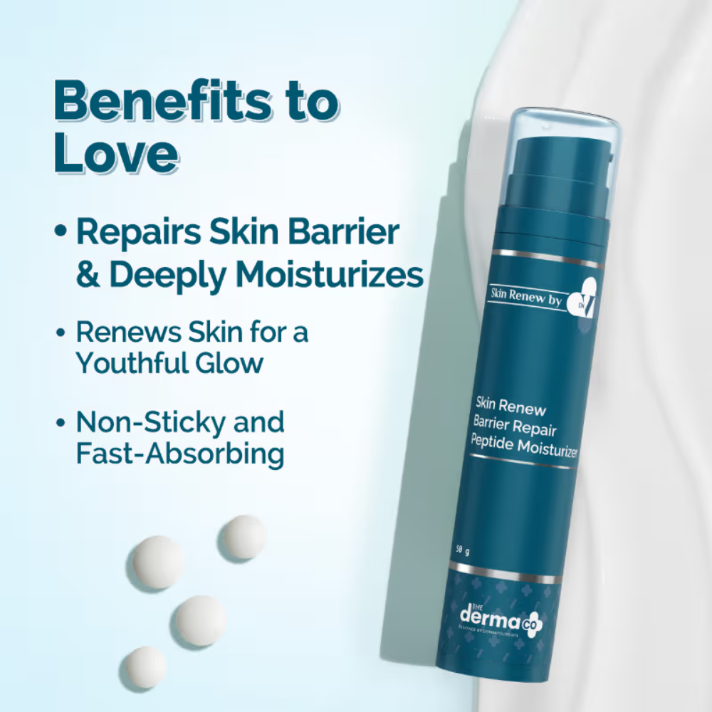 The Derma Co X Dr. V Skin Renew Barrier Repair Peptide Moisturizer